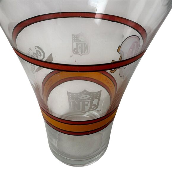 Vintage Tampa Bay Buccaneer's Drinking Coke Glass Coca Cola NFL Logo 12oz 6" - Picture 8 of 10